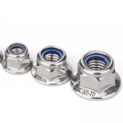 น็อตล็อคเม็ดมีดไนลอน ISO 7043 Hex Flange